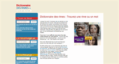 Desktop Screenshot of dictionnaire-des-rimes.fr